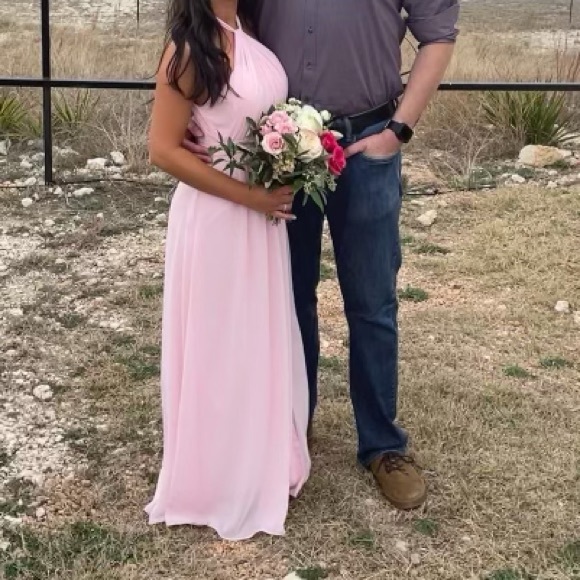 JASMINE Halter Neckline Long Bridesmaid/Prom Dress - Picture 6 of 6